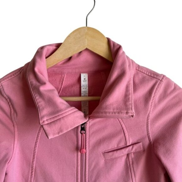 Lululemon Jacket Size 2 Pink Cropped Sleeve - Picture 3 of 13